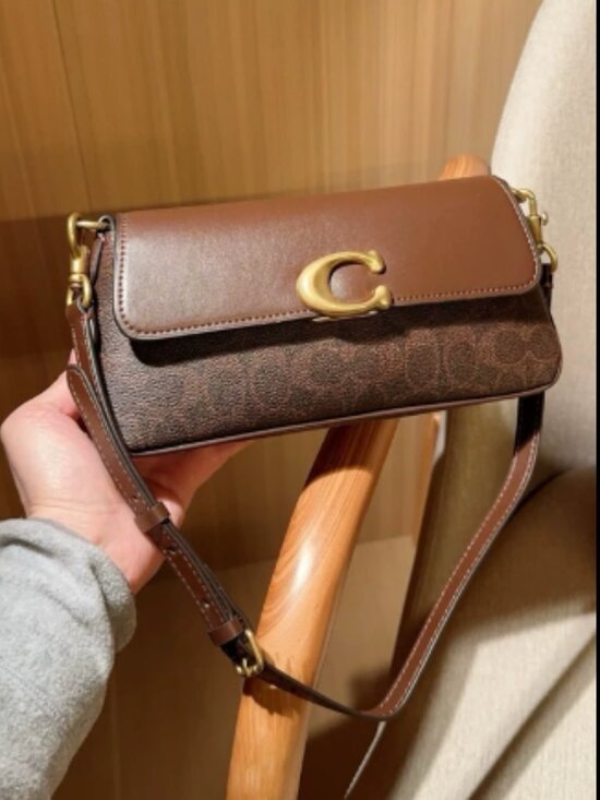 Coach Handbags - Authentic Coach Brown Canvas Leather Crossbody Bag – Classic Style, Clean Condit